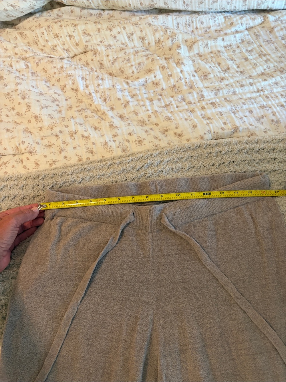 Barefoot Dreams Taupe Sweatshirt and Pants/Cozy Pajama Set - Picture 17 of 17